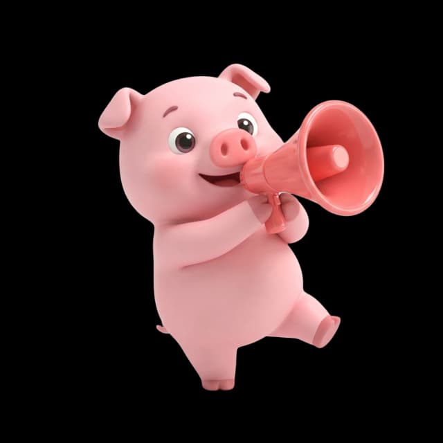 The hog announcing a finding